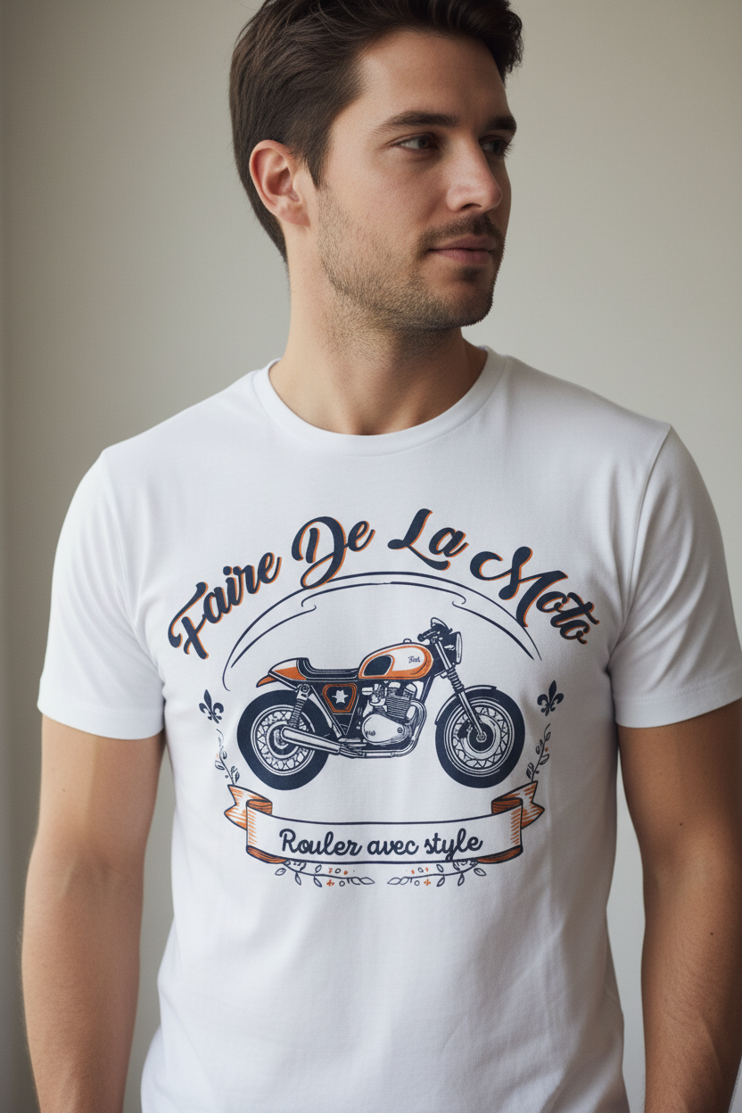 White logo tee
